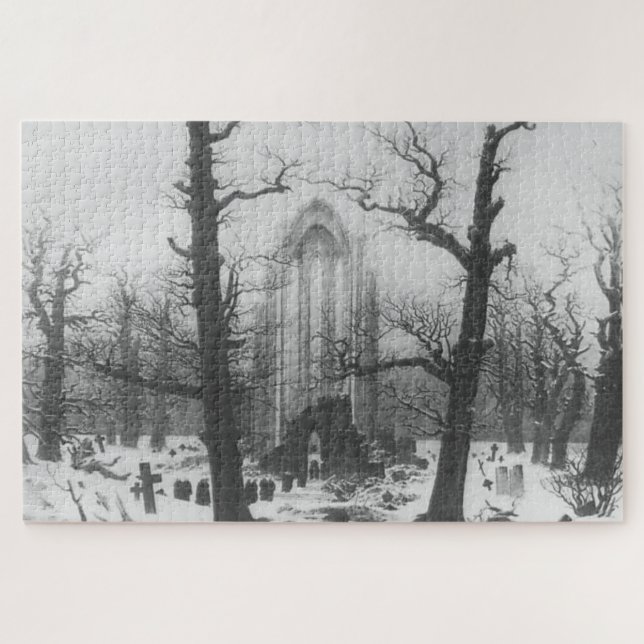 Puzzle Cementerio en la Nieve de Caspar David F. (Horizontal)