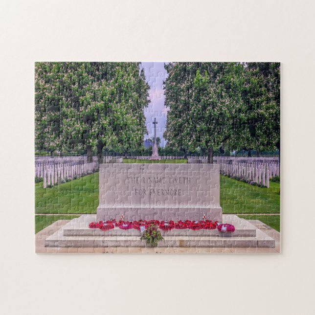 Puzzle Cementerio Memorial Normandía Francia (Horizontal)