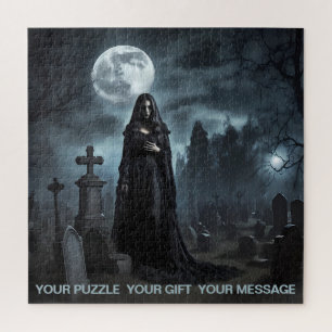 Puzzle Cementerio oscuro gótico