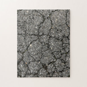 Puzzle Cemento de esparcimiento de la calle Asfalto Negra