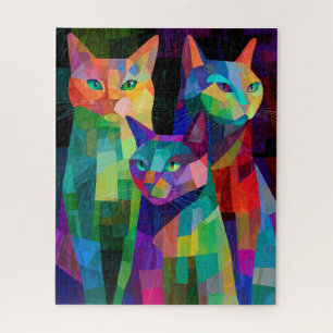 Puzzle Centinelas de gato cubista