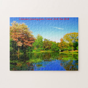 Puzzle Central Park Nueva York. Felicitaciones de Navidad