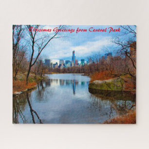 Puzzle Central Park Nueva York. Felicitaciones de Navidad