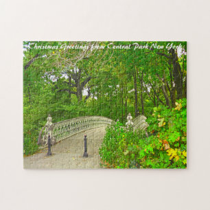Puzzle Central Park Nueva York. Felicitaciones de Navidad