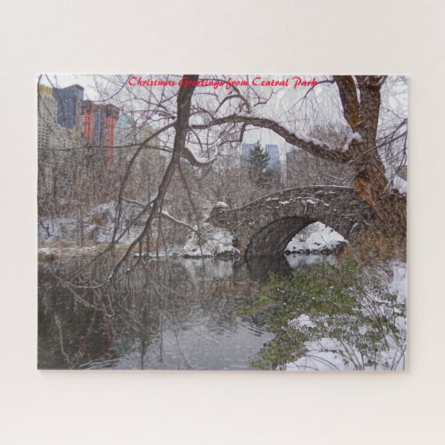 Puzzle Central Park.Saludos de Navidad (Horizontal)