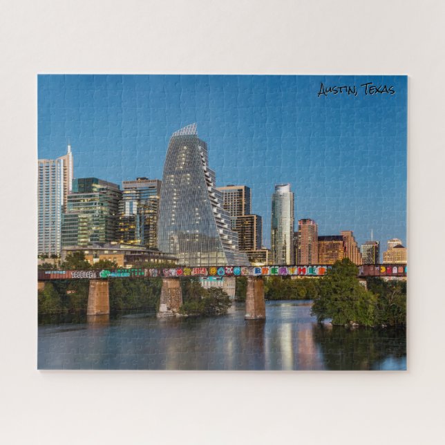 Puzzle Centro de Austin Texas en Dusk (Horizontal)