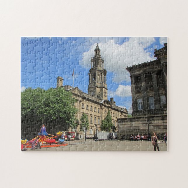 Puzzle centro de la ciudad de Preston. (Horizontal)