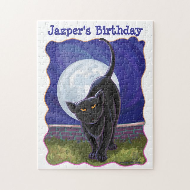Puzzle Centro de la fiesta del gato negro (Vertical)