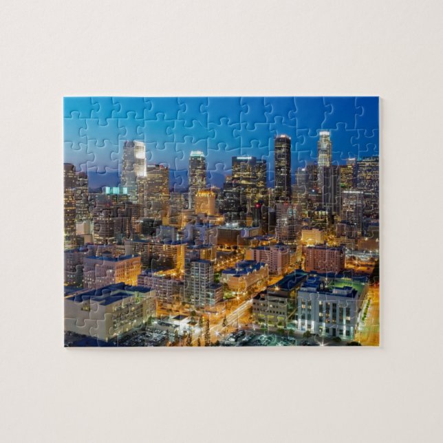 Puzzle Centro de Los Ángeles al atardecer (Horizontal)