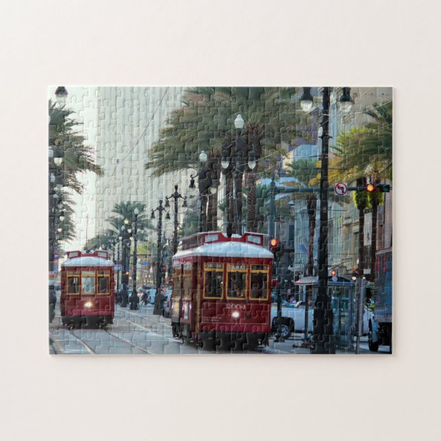 Puzzle Centro de New Orleans Louisiana Trolley (Horizontal)