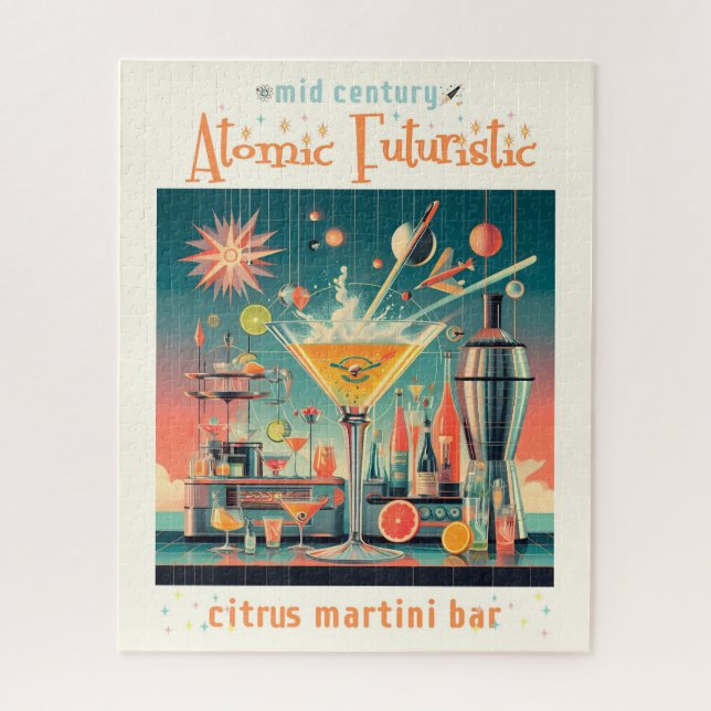 Puzzle Centro del Siglo Atómico Futurista Citrus Martini  (Vertical)
