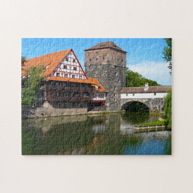 Puzzle Centro histórico de Núremberg Alemania. (Horizontal)