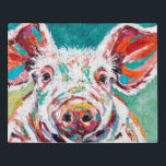 Puzzle Cerdo<br><div class="desc">Piggy II de Carolee Vitaletti. Presenta una imagen de cerdos de colores vivos.</div>