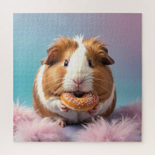 Puzzle Cerdo guineano con gradiente Donut Pastel