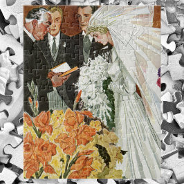 Puzzle Ceremonia de bodas con novia y novio