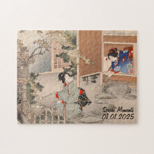Puzzle Ceremonia de té japonesa vintage personalizado Art