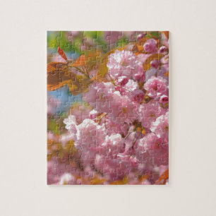 Puzzle Cerezo Kwanzan en día soleado