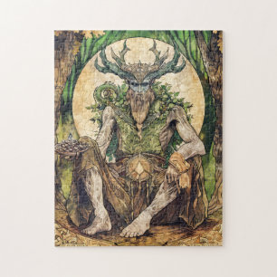 Puzzle Cernunnos Dios Celta Hornudo de la Naturaleza