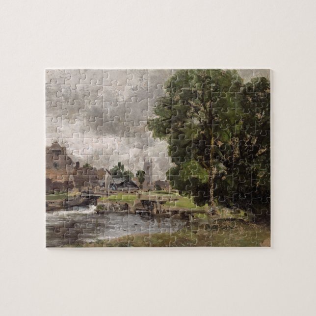 Puzzle Cerradura y molino de John Constable el | Dedham (Horizontal)