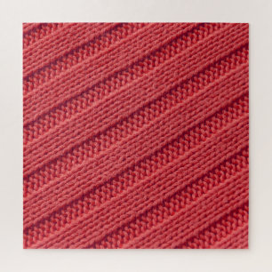 Puzzle Cerrar la textura de crochet de rayas.