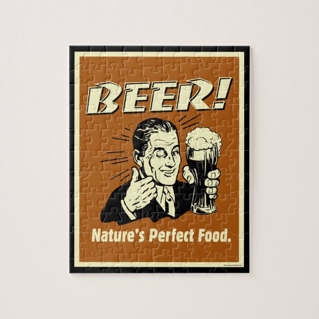 Puzzle Cerveza: La comida perfecta de la naturaleza (Vertical)