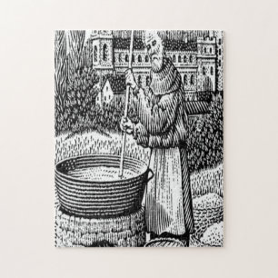 Puzzle "Cerveza medieval y elaboración de venta de cervez
