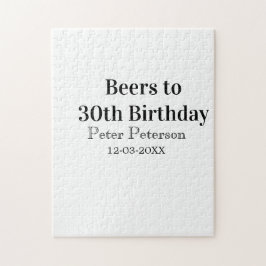 Puzzle Cervezas para cumpleaños 30 nombre fecha hombre el