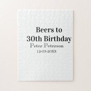 Puzzle Cervezas para cumpleaños 30 nombre fecha hombre el