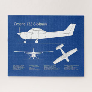 Puzzle Cessna 172 Skyhawk - Planes de diseño aéreo ABD