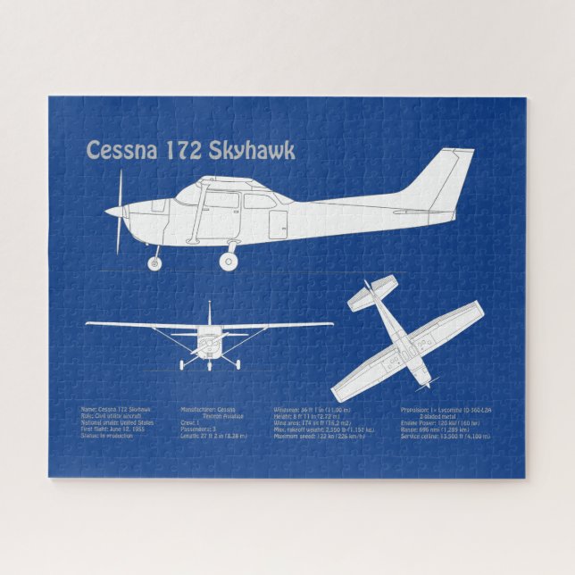 Puzzle Cessna 172 Skyhawk - Planes de diseño aéreo ABD (Horizontal)