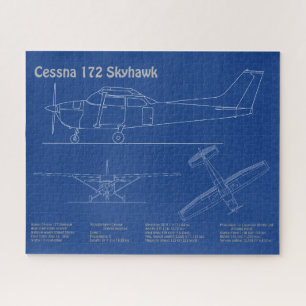 Puzzle Cessna 172 Skyhawk - Planes de diseño de líneas aé