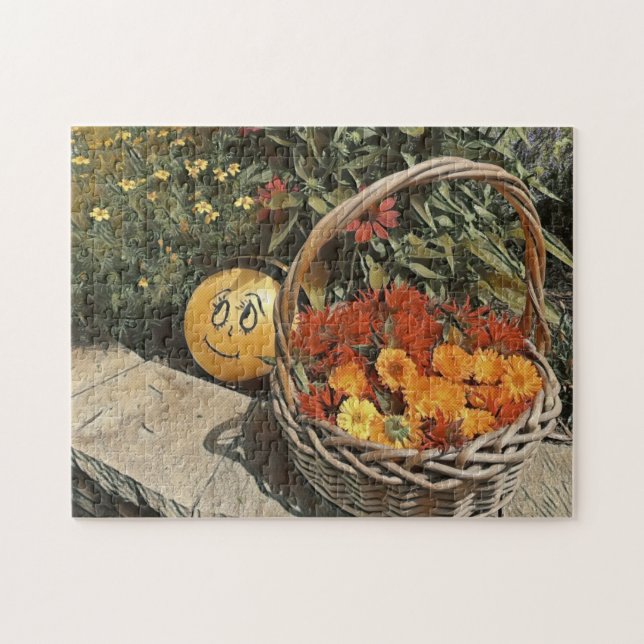 Puzzle Cesta De Flores (Horizontal)