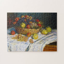 Puzzle Cesta de fruta con las manzanas y las uvas Claude