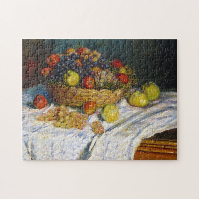 Puzzle Cesta de fruta con las manzanas y las uvas Claude (Horizontal)