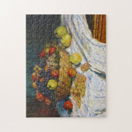 Puzzle Cesta de fruta con las manzanas y las uvas Claude