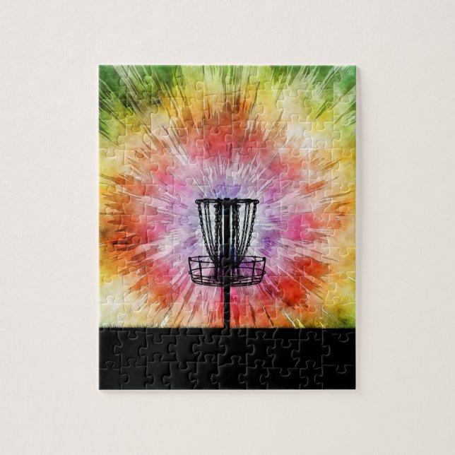 Puzzle Cesta de golf de disco de tinta (Vertical)