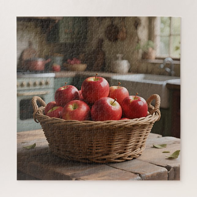 Puzzle Cesta de Manzanas Rojas (Vertical)