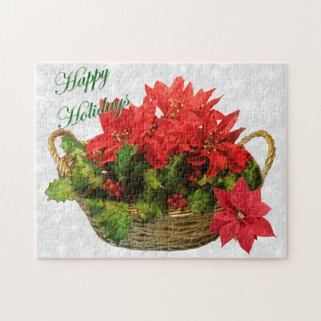 Puzzle Cesta de Poinsettia (Horizontal)