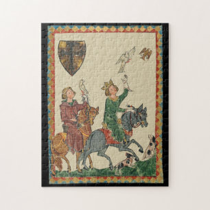 Puzzle Cetrería, Códice Manesse del siglo XIV