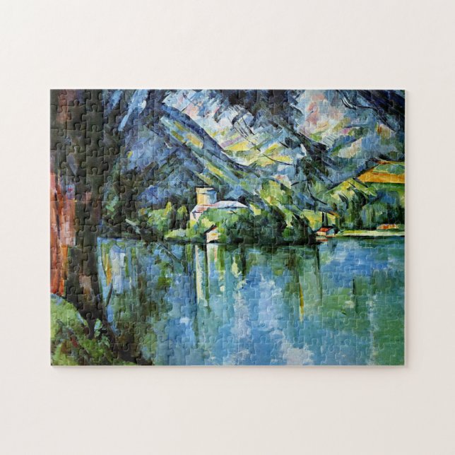Puzzle Cezanne - El lago de Annecy, pintura de arte fino (Horizontal)