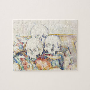 Puzzle Cezanne Los tres cráneos Póster de arte vintage