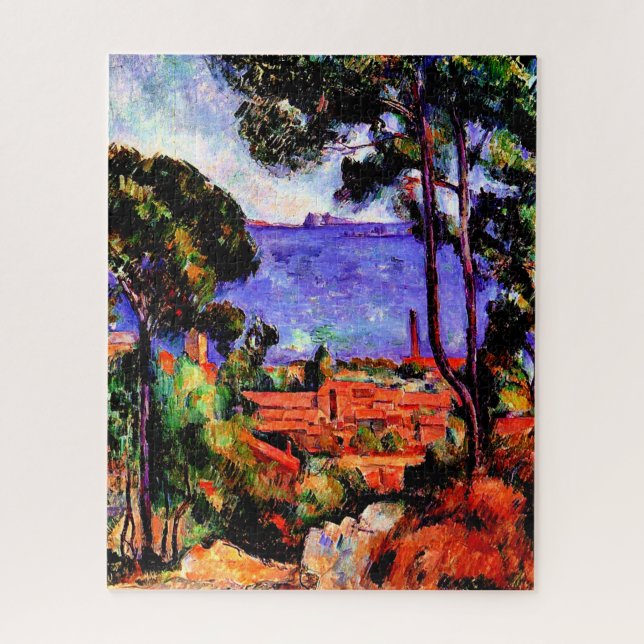 Puzzle Cezanne - Vista a través de los árboles (Vertical)