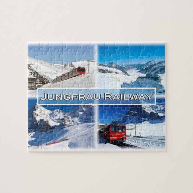 Puzzle CH Suiza - Ferrocarril Jungfrau - (Horizontal)