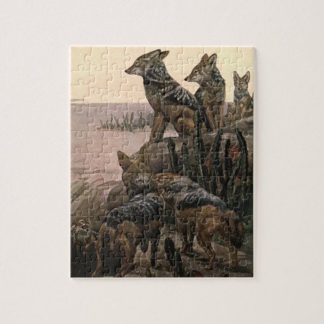 Puzzle Chacales de dorso negro de Winifred Austen (Vertical)