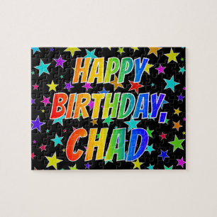 Puzzle "CHAD" Nombre, Divertido "FELIZ CUMPLEAÑOS"