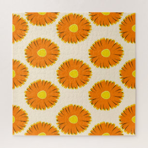 Puzzle Chamomiles: Patrón Floral Vintage.
