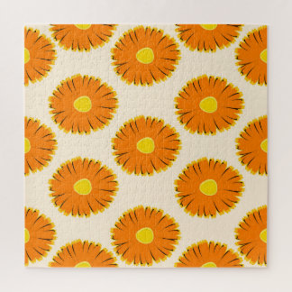 Puzzle Chamomiles: Patrón Floral Vintage.