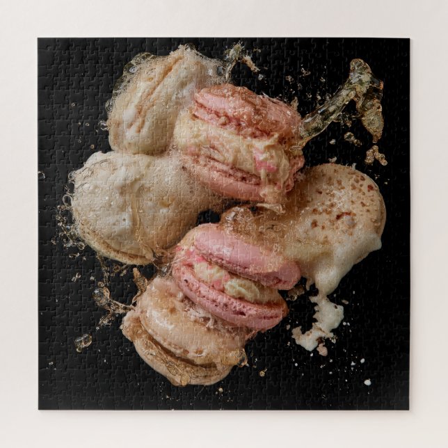Puzzle Champán & Macarons (Vertical)