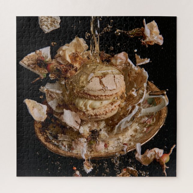 Puzzle Champán & Macarons (Vertical)