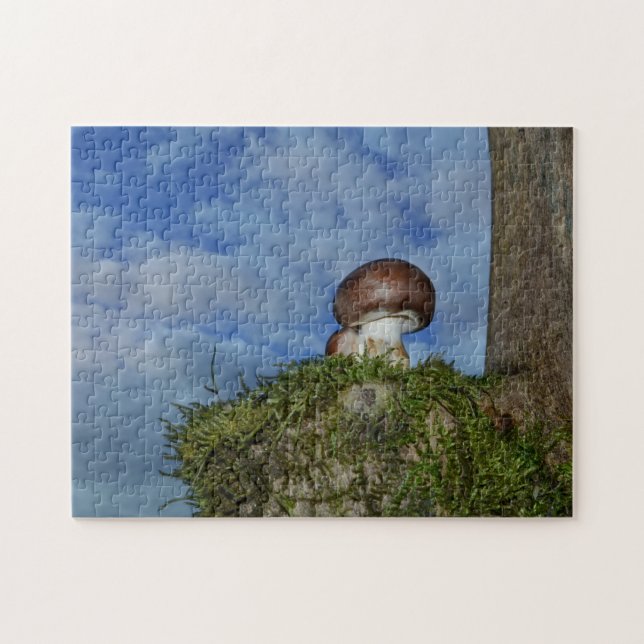 Puzzle Champiñones con cielo azul (Horizontal)
